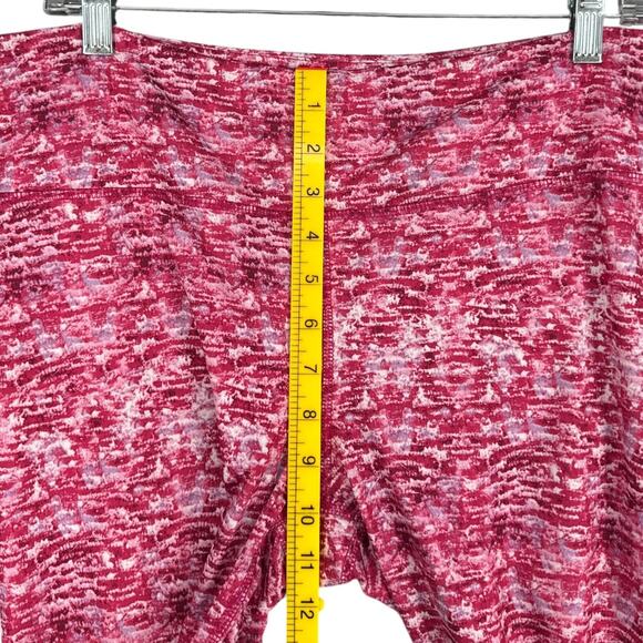 90 Degrees By Reflex Pink Printed Highwaisted Activewear Womens Leggings XL - Picture 5 of 6